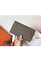 Hermes Kelly Classic Long Wallet In Etoupe Clemence Leather Replica