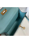 Hermes Kelly Mini II Bag In Blue Atoll Embossed Crocodile Leather Replica