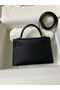 Hermes Kelly Mini II Sellier Handmade Bag In Black Chevre Mysore Leather Replica