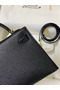 Hermes Kelly Mini II Sellier Handmade Bag In Black Chevre Mysore Leather Replica