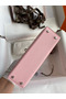 Hermes Kelly Mini II Sellier Handmade Bag In Rose Sakura Chevre Mysore Leather Replica