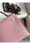Hermes Kelly Mini II Sellier Handmade Bag In Rose Sakura Chevre Mysore Leather Replica