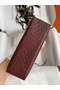 Hermes Kelly Pochette Handmade Bag In Bordeaux Ostrich Leather Replica