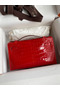 Hermes Kelly Pochette Handmade Bag In Red Shiny Alligator Leather Replica