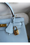 Hermes Kelly Sellier 25 Handmade Bag In Celeste Epsom Calfskin Replica