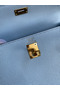 Hermes Kelly Sellier 25 Handmade Bag In Celeste Epsom Calfskin Replica