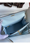 Hermes Kelly Sellier 25 Handmade Bag In Celeste Epsom Calfskin Replica
