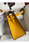 Hermes Kelly Sellier 28 Bicolor Bag in Trench and Yellow Epsom Calfskin Replica