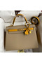 Hermes Kelly Sellier 28 Bicolor Bag in Trench and Yellow Epsom Calfskin Replica
