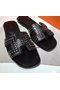 Hermes Leather Slipper HO781JYX Black Replica