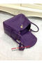 Hermes Lindy 30CM Purple Leather Shoulder Bag HLD30 Gold Replica