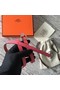 Hermes Mini belt buckle & Reversible leather strap 13 mm H07142 rose Replica