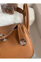 Hermes Mini Lindy Handmade Bag In Gold Clemence Leather Replica