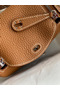 Hermes Mini Lindy Handmade Bag In Gold Clemence Leather Replica