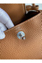 Hermes Mini Lindy Handmade Bag In Gold Clemence Leather Replica