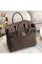 Hermes original Epsom Leather HB35O grey&silver Metal Replica