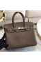 Hermes original Epsom Leather HB35O grey&silver Metal Replica