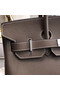Hermes original Epsom Leather HB35O grey&silver Metal Replica