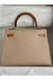 Hermes Original Epsom Leather KEL2578 light grey&brown Replica