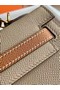 Hermes Original Epsom Leather KEL2578 light grey&brown Replica