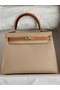 Hermes Original Epsom Leather KEL2578 light grey&brown Replica