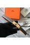 Hermes original epsom leather Kelly belt H069854 grey gold plated metal Replica