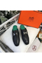 Hermes Paradis Mules In Black Calfskin Replica