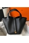 Hermes Picotin Lock 22 Bag In Black Clemence Leather Replica