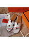 Hermes Slipper Calfskin Leather HO0476 OffWhite Replica