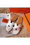 Hermes Slipper Calfskin Leather HO0476 OffWhite Replica