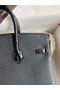Hermes Touch Birkin 25 Bag in Black Togo and Shiny Alligator Leather Replica