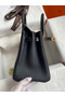 Hermes Touch Birkin 25 Bag in Black Togo and Shiny Alligator Leather Replica