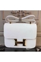 Hermes White Constance MM 24cm Epsom Leather Bag Replica