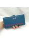 Hermes Bearn Japonaise Bi-Fold Wallet Litchi Leather A208 Blue Replica