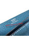 Hermes Bearn Japonaise Bi-Fold Wallet Litchi Leather A208 Blue Replica