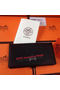 Hermes Bearn Japonaise Grainy Leather Wallet H8622W Black Replica