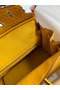 Hermes Birkin 25 Handmade Bag In Yellow Crocodile Niloticus Shiny Skin Replica