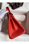 Hermes Birkin 25 Retourne Handmade Bag In Red Ostrich Leather Replica