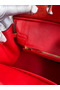 Hermes Birkin 25 Retourne Handmade Bag In Red Ostrich Leather Replica