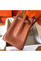 Hermes Birkin 30 Handmade Bag In Brown Ostrich Skin Replica