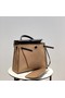 Hermes Herbag 31CM Original Canvas Leather & Calfskin 48887 Cream&black Replica