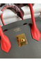 Hermes HSS Birkin 30 Bicolor Bag in Etain and Piment Epsom Calfskin Replica