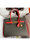 Hermes HSS Birkin 30 Bicolor Bag in Etain and Piment Epsom Calfskin Replica