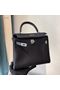 Hermes Kelly 28cm Shoulder Bags Togo Leather KL28 Black Replica