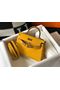 Hermes Kelly Mini II Bag In Yellow Embossed Crocodile Leather Replica