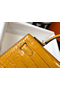 Hermes Kelly Mini II Bag In Yellow Embossed Crocodile Leather Replica