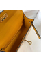 Hermes Kelly Mini II Bag In Yellow Embossed Crocodile Leather Replica