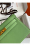 Hermes Kelly Pochette Handmade Bag In Vert Cypres Epsom Calfskin Replica