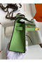 Hermes Kelly Pochette Handmade Bag In Vert Cypres Epsom Calfskin Replica