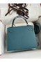 Hermes Kelly Sellier 25 Handmade Bag In Blue Jean Epsom Calfskin Replica